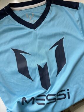 Messi Kids Light Blue Soccer Jersey